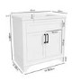 Grade A1 - 800mm White Freestanding Vanity Unit with Basin - Camden