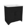 Grade A1 - 800mm Black Freestanding Vanity Unit with Basin - Camden