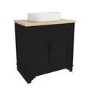 ONLY OPENED - 800mm Black Freestanding Countertop Vanity Unit with Basin - Camden