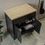ALMOST PERFECT - 800mm Black Freestanding Countertop Vanity Unit - Camden