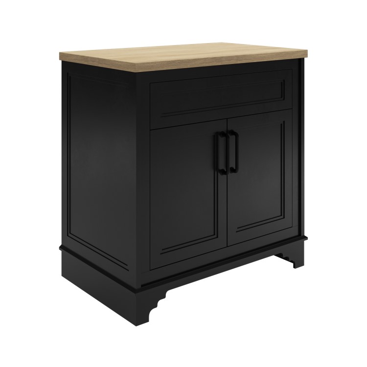 ALMOST PERFECT - 800mm Black Freestanding Countertop Vanity Unit - Camden