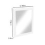 Rectangular White Wall Mirror 550 x 700mm - Camden