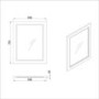 ALMOST PERFECT - Rectangular White Bathroom Mirror 550 x 700mm - Camden
