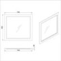 Rectangular White Wall Mirror 750 x 700mm - Camden
