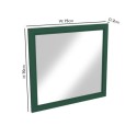 BUN/BeBa_25813/85001 Rectangular Green Wall Mirror 750 x 700mm - Camden