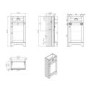 400mm White Freestanding Cloakroom Vanity Unit with Basin - Baxenden
