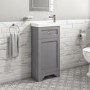 Grade A1 - 400mm Grey Cloakroom Vanity Unit with Basin - Baxenden