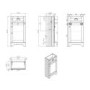 Grade A1 - Baxenden 400mm Matt Grey Floorstanding Vanity Unit and Basin