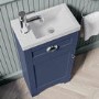 Grade A1 - 400mm Blue Cloakroom Vanity Unit with Basin - Baxenden