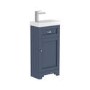 Grade A1 - 400mm Blue Cloakroom Vanity Unit with Basin - Baxenden