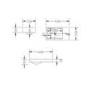 Grade A1 - 400mm Blue Cloakroom Vanity Unit with Basin - Baxenden