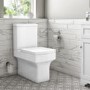 Grade A1 - Baxenden Cloakroom Toilet Suite with Blue Floorstanding Vanity Unit and Basin