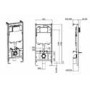 Wall Hung Rimless Toilet with Soft Close Seat, Brushed Brass Mechanical Flush Plate, 1168mm Frame & Cistern – Alcor