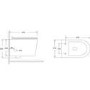 Wall Hung Rimless Toilet with Soft Close Seat, Chrome Mechanical Flush Plate, 1168mm Frame & Cistern – Alcor