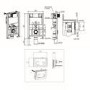 Wall Hung Rimless Toilet with Soft Close Seat, White Glass Sensor Flush Plate, 820mm Frame & Cistern – Alcor