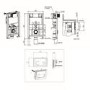 Wall Hung Rimless Toilet with Soft Close Seat, Black Glass Sensor Flush Plate, 820mm Frame & Cistern – Alcor