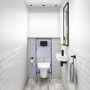 Grade A1 - Zana Matt Black Mechanical Flush Plate with 1160mm Frame and Cistern