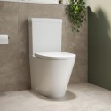 BUN/A1/NEWCCCISTERN/97292 ONLY OPENED - Close Coupled Rimless Toilet with Soft Close Seat - Newport