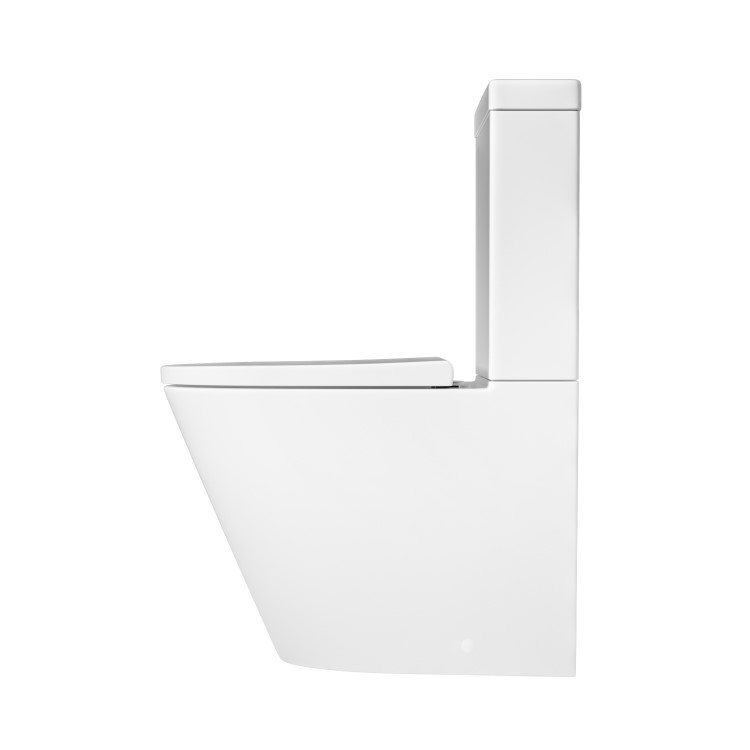 ONLY OPENED - Close Coupled Rimless Toilet with Soft Close Seat - Newport