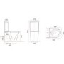 ONLY OPENED - Close Coupled Rimless Toilet with Soft Close Seat - Newport