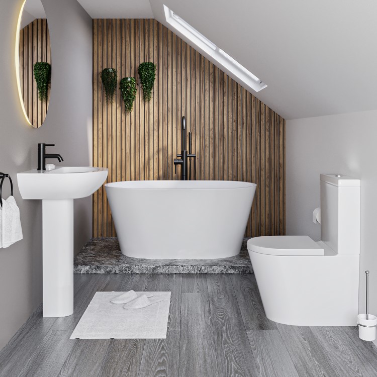 ONLY OPENED - Close Coupled Rimless Toilet with Soft Close Seat - Newport