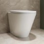 Grade A1 - Newport Rimless Back to Wall WC and Soft Close Wrap Seat