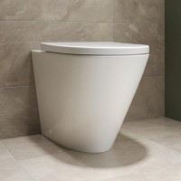 ALMOST PERFECT - Back to Wall Rimless Toilet with Soft Close Seat - Newport