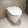 Grade A1 - Newport Rimless Back to Wall WC and Soft Close Wrap Seat