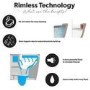 ALMOST PERFECT - Back to Wall Rimless Toilet with Soft Close Seat - Newport