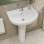 ONLY OPENED - Modern Pedestal Basin 550mm - Newport