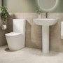 ONLY OPENED - Modern Pedestal Basin 550mm - Newport