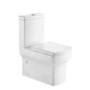 Grade A1 - Close Coupled Rimless Toilet with Soft Close Seat - Ashford