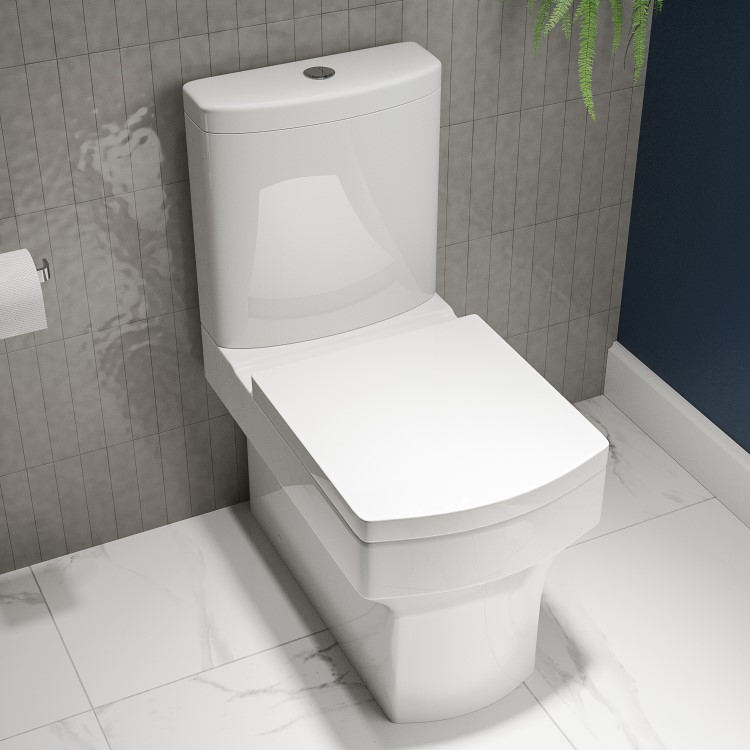 ALMOST PERFECT - Close Coupled Rimless Toilet with Soft Close Seat - Ashford