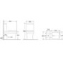 Grade A1 - Close Coupled Rimless Toilet with Soft Close Seat - Ashford