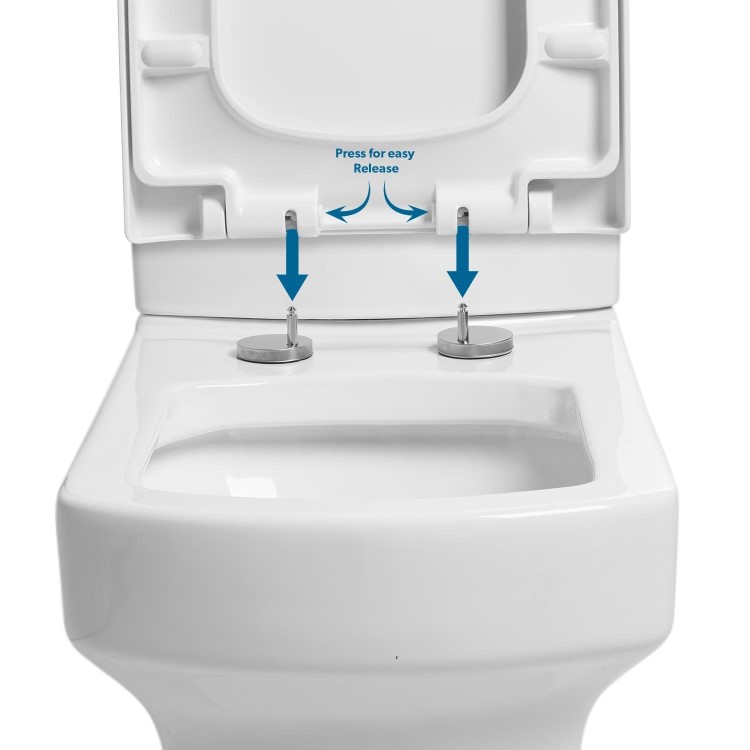 ALMOST PERFECT - Close Coupled Rimless Toilet with Soft Close Seat - Ashford