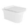 Grade A1 - Santiago Wall Hung WC, Soft Close Seat, Wirquin Compact WC Frame and Black Flush Plate