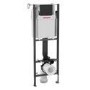 Grade A1 - Santiago Wall Hung WC, Soft Close Seat, Wirquin Compact WC Frame and Black Flush Plate