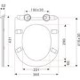Close Coupled Rimless Comfort Height Toilet with Soft Close Slim Seat - Indiana