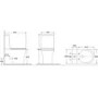ONLY OPENED - Close Coupled Rimless Comfort Height Toilet with Soft Close Slim Seat - Indiana