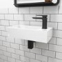 ONLY OPENED - Indiana Rimless Comfort Height CC WC and Soft Close Slim Seat and Detroit Wall Hung Basin Suite