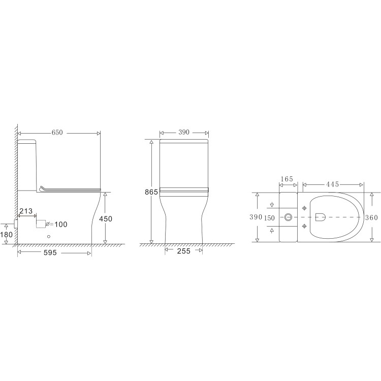 ONLY OPENED - Indiana Rimless Comfort Height CC WC and Soft Close Slim Seat and Detroit Wall Hung Basin Suite
