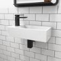 Grade A1 - Cloakroom Suite with Left Hand Basin Comfort Height Toilet & Soft Close Seat