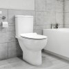 Grade A1 - Close Coupled Rimless Short Projection Toilet with Slim Soft Close Seat - Venice