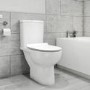 Grade A1 - Close Coupled Rimless Short Projection Toilet with Slim Soft Close Seat - Venice