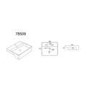 1200mm Grey Toilet and Sink Unit with Square Toilet - Harper