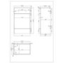 GRADE A1 - 1500mm Grey Toilet and Sink Unit with Storage Unit and Round Toilet - Harper