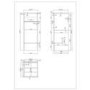 GRADE A1 - 1500mm Grey Toilet and Sink Unit with Storage Unit and Round Toilet - Harper