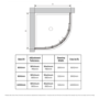 Black 8mm Glass Quadrant Shower Enclosure 800mm  - Pavo