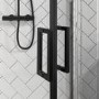 Black 8mm Glass Quadrant Shower Enclosure 900mm - Pavo