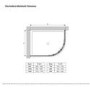 Grade A1 -  Chrome 8mm Glass Offset Quadrant Shower Enclosure 1200x800mm - Pavo